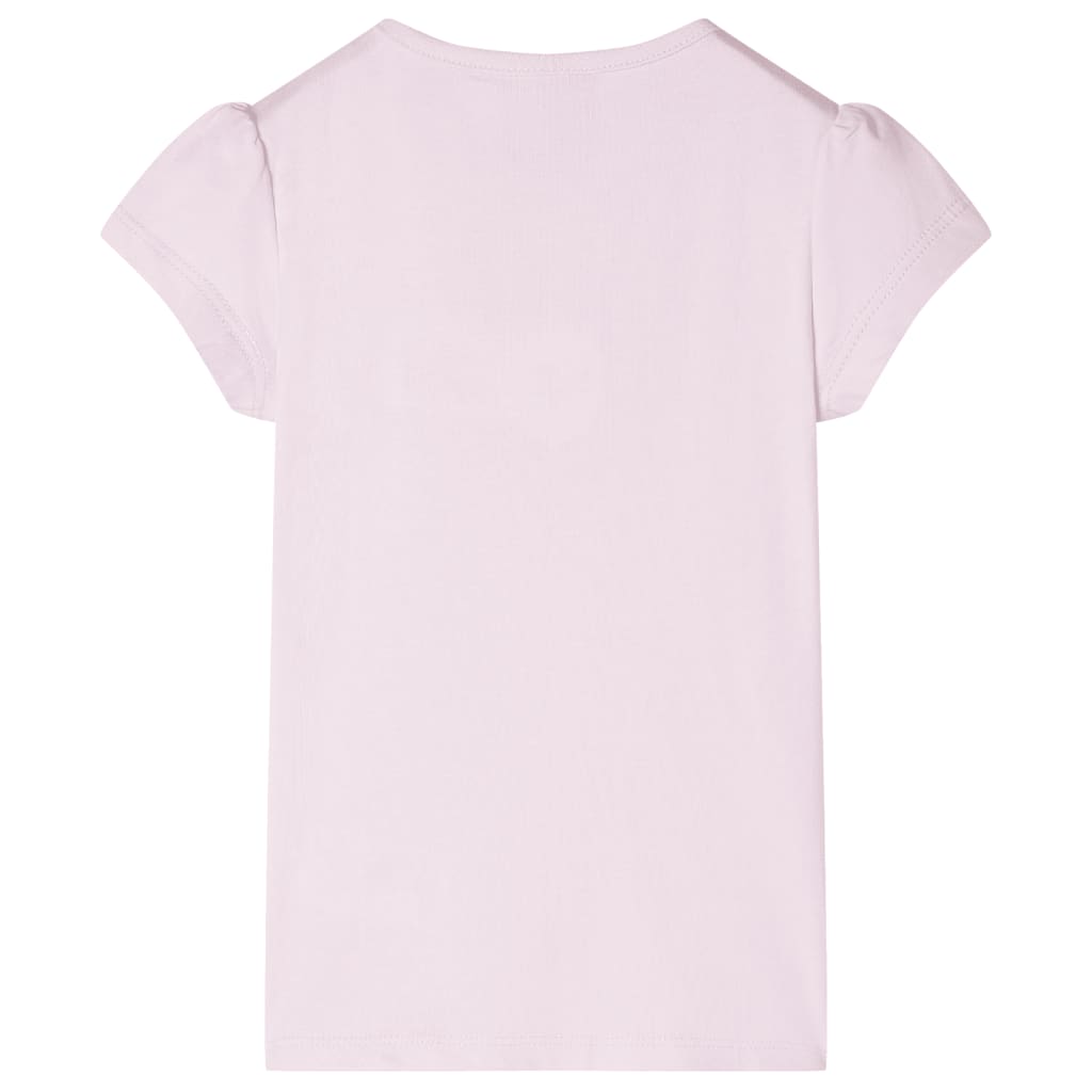 Vidaxl Child's Shirt with Cap Sleeves 116 Rose doux