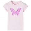Vidaxl Child's Shirt with Cap Sleeves 128 Rose doux