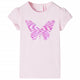 Vidaxl Child's Shirt with Cap Sleeves 128 Rose doux