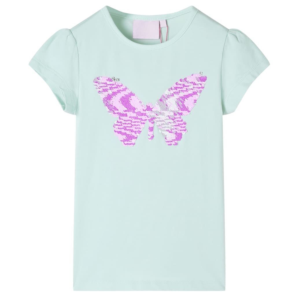 Vidaxl Children's Shirt with Cap Sleeves 104 Couleur de menthe claire