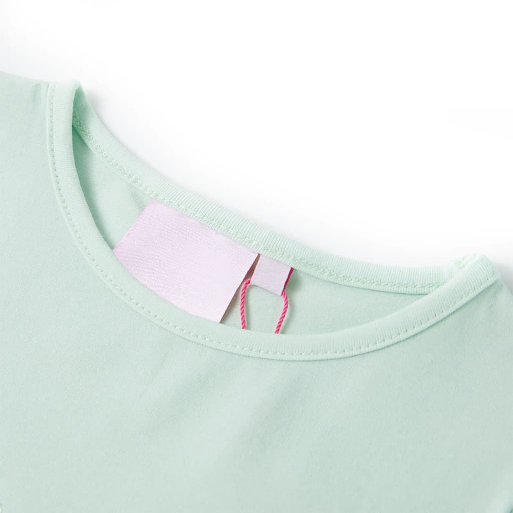 Vidaxl Children's Shirt with Cap Sleeves 104 Couleur de menthe claire