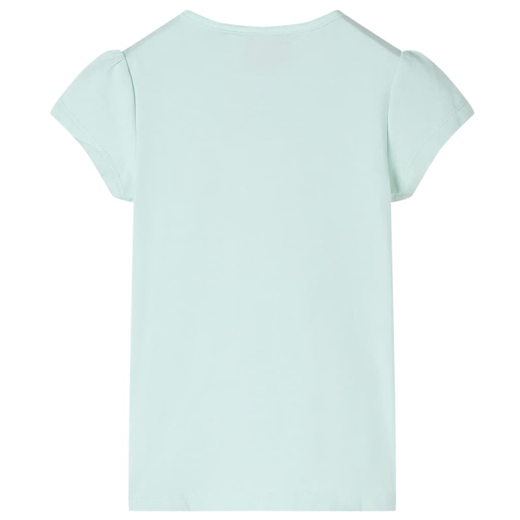 Vidaxl Children's Shirt with Cap Sleeves 116 Couleur de menthe claire