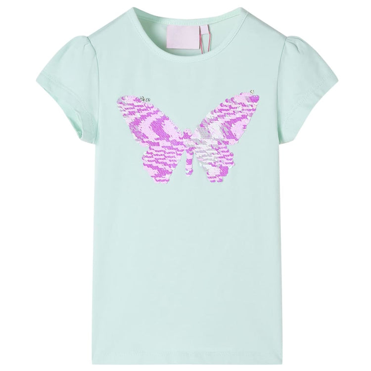 Vidaxl Children's Shirt with Cap Manneves 128 Couleur de menthe claire