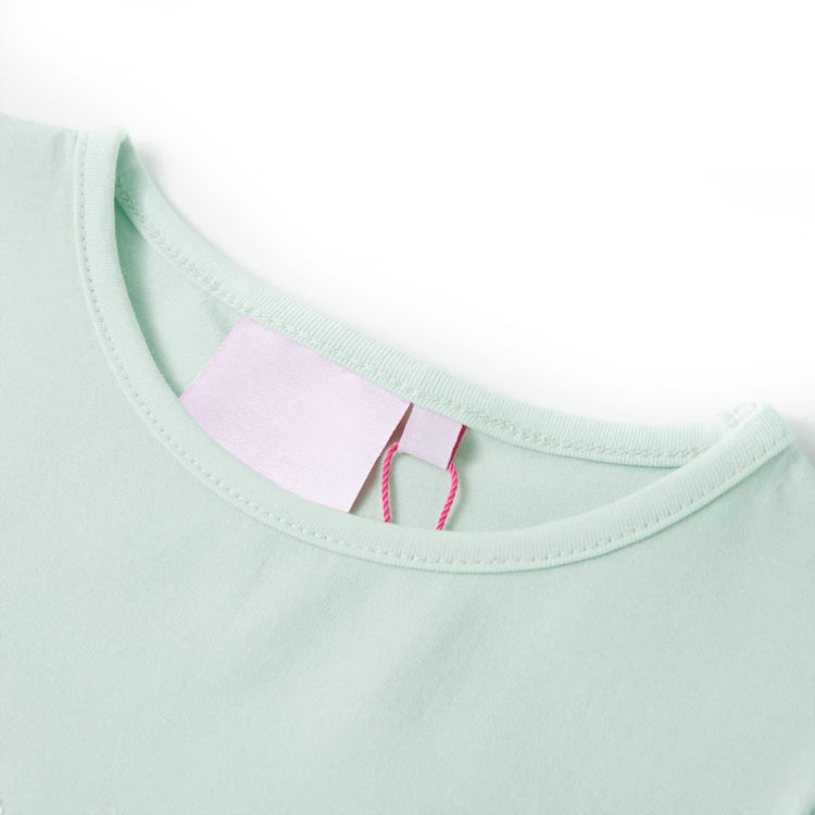 Vidaxl Children's Shirt with Cap Manneves 128 Couleur de menthe claire