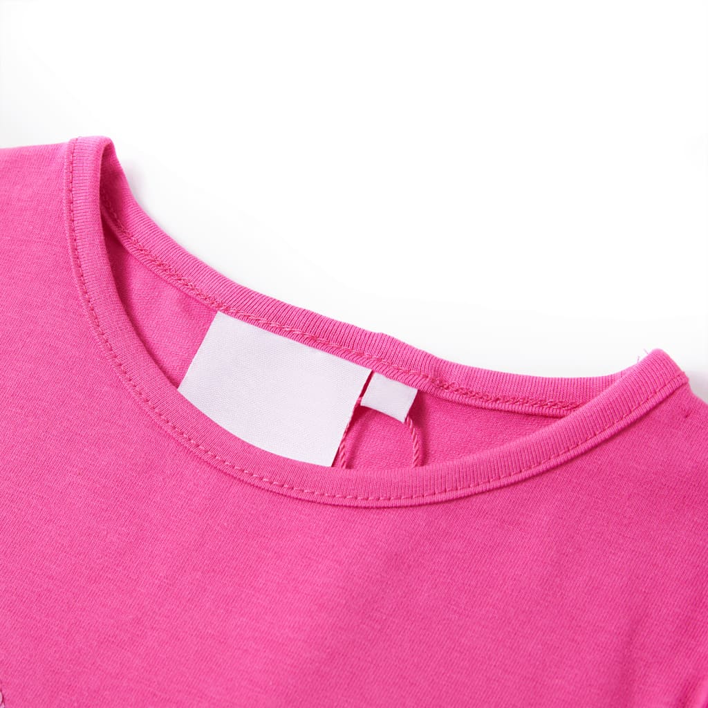 Vidaxl Child's Shirt with Cap Sleeves 92 Rose foncé