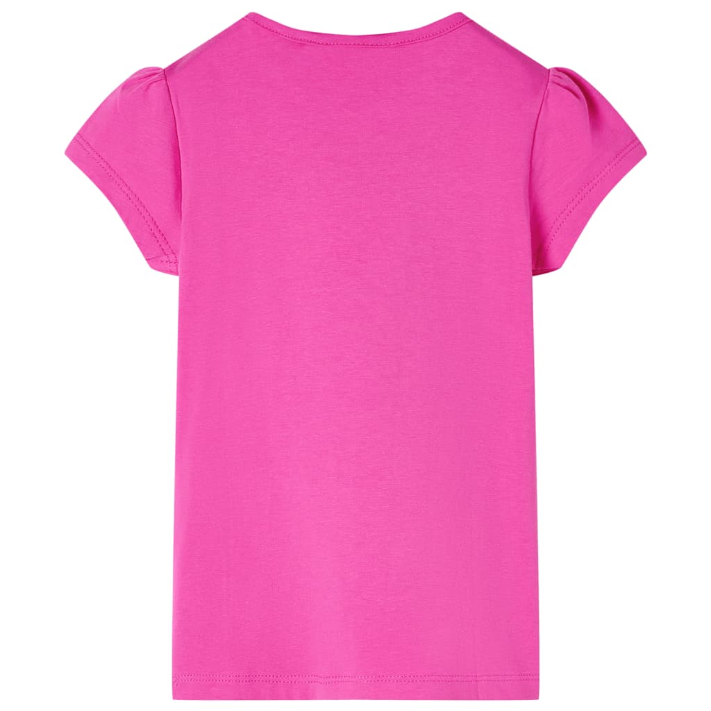Vidaxl Children's Shirt with Cap Sleeves 140 Rose foncé
