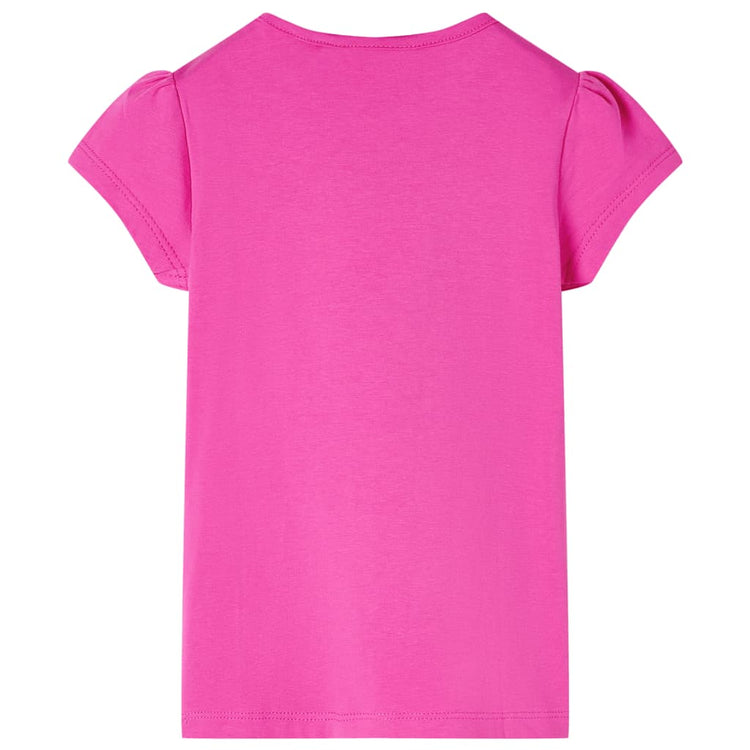 Vidaxl Children's Shirt with Cap Sleeves 140 Rose foncé
