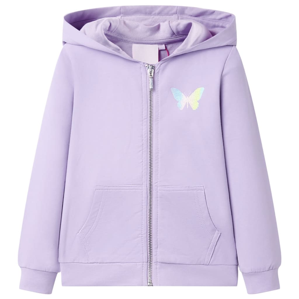 Vidaxl Gilet pour enfants avec capuche 116 Lila