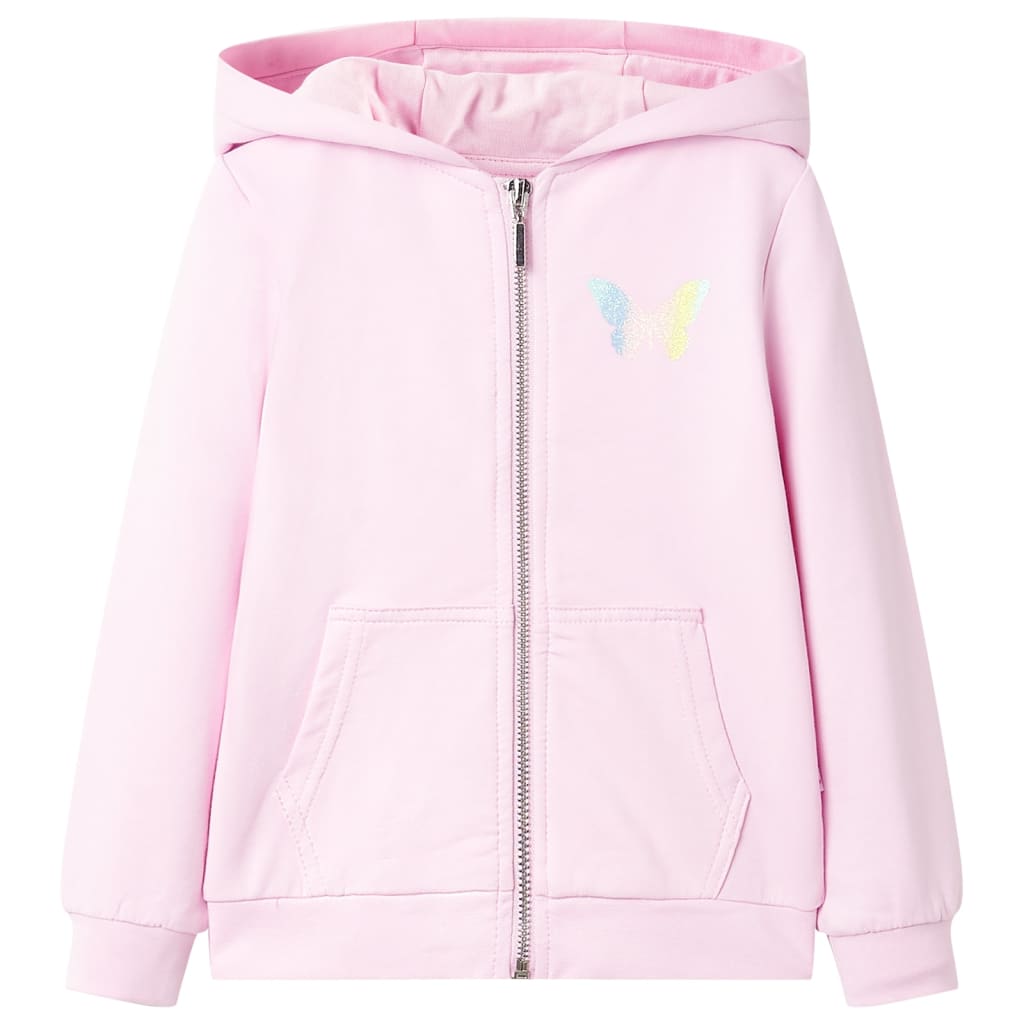 Vidaxl gilet pour enfants avec capuche 92 rose clair