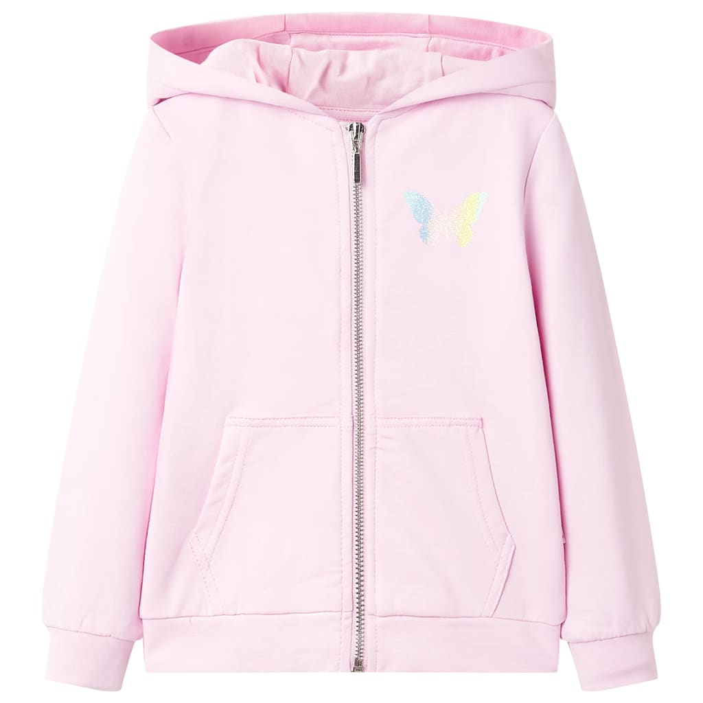 Vidaxl gilet pour enfants avec capuche 104 rose clair
