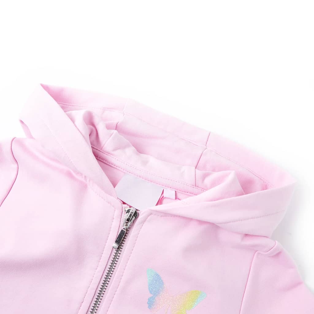 Vidaxl Gile pour enfants avec capuche 116 rose clair