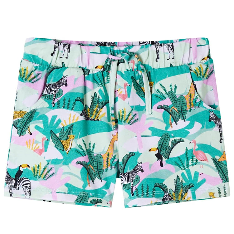 Short pour enfants vidaxl avec Trekkoord 92 Light Mint -Colored