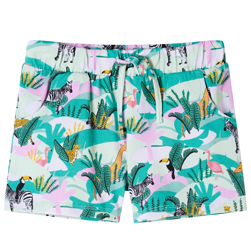 Short pour enfants vidaxl avec Trekoord 116 Light Mint -Colored