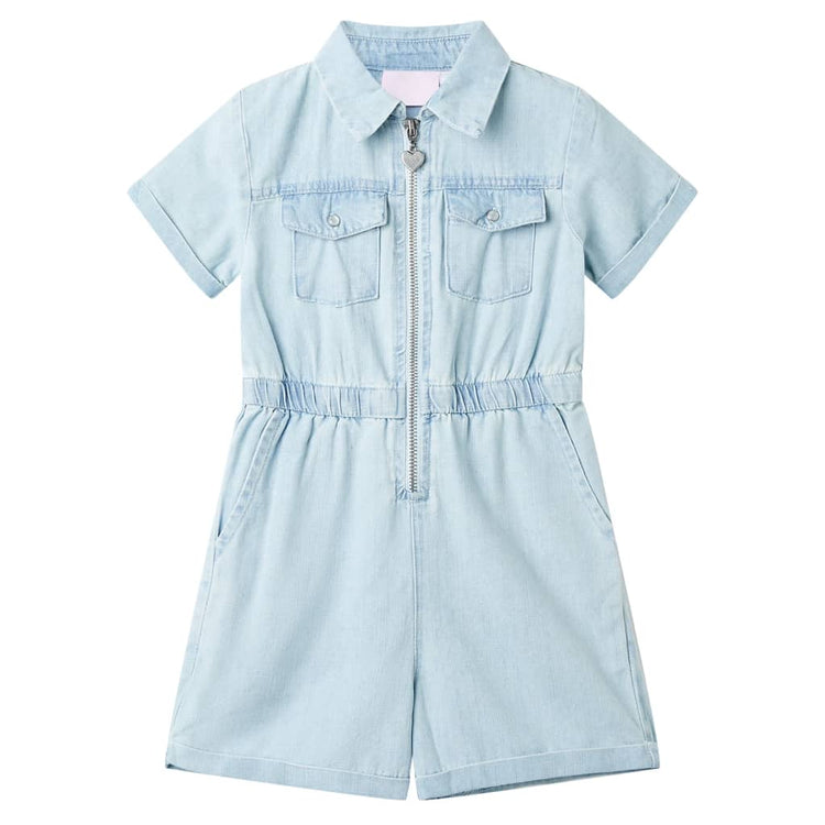 Vidaxl Kindersesie avec des manches courtes 92 bleu doux