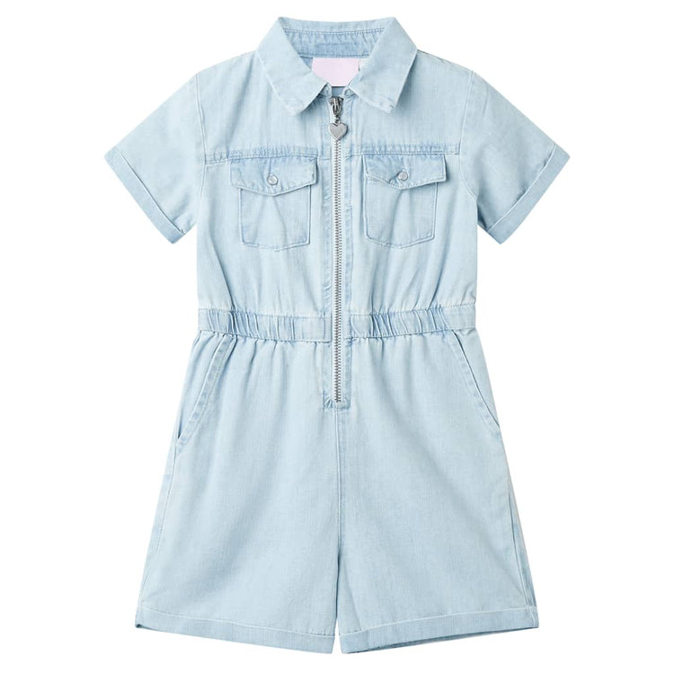 Unités pour enfants vidaxl avec manches courtes 128 bleu doux