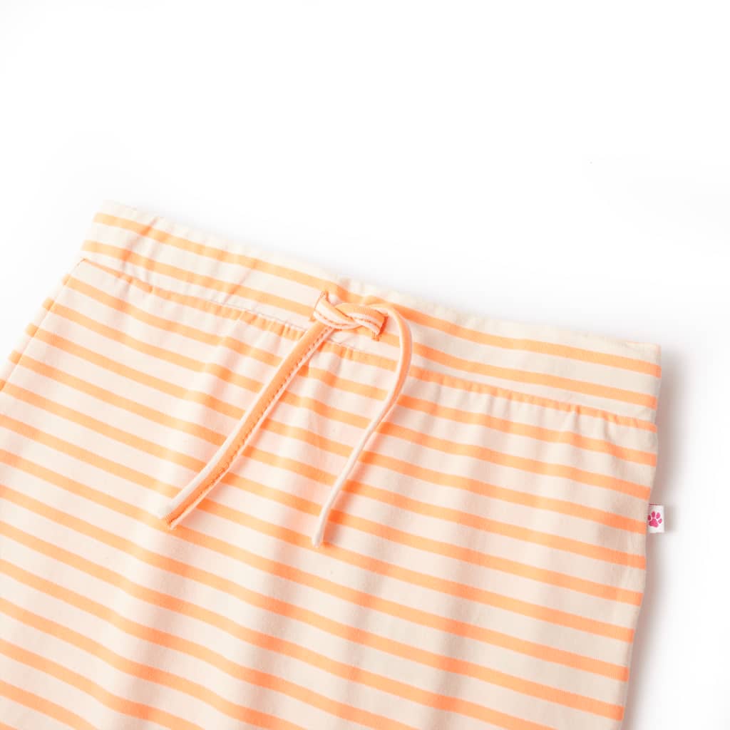 Vidaxl Jupe pour enfants droite avec rayures 92 orange fluorescent