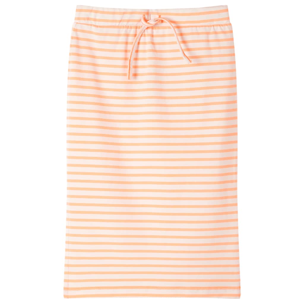 Vidaxl Jupe pour enfants droite avec rayures 116 orange fluorescent