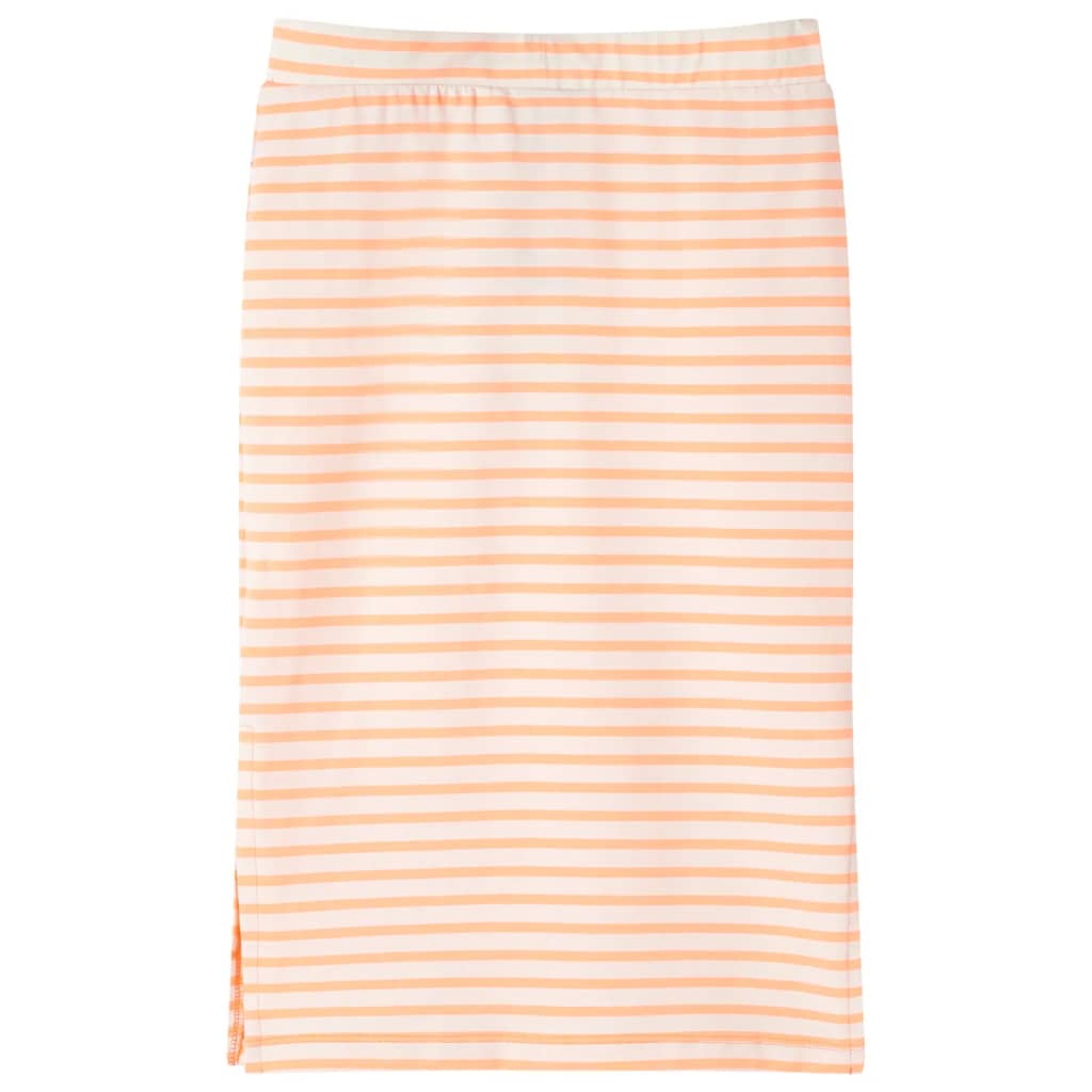 Vidaxl Jupe pour enfants droite avec rayures 140 orange fluorescent