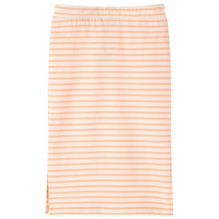 Vidaxl Jupe pour enfants droite avec rayures 140 orange fluorescent