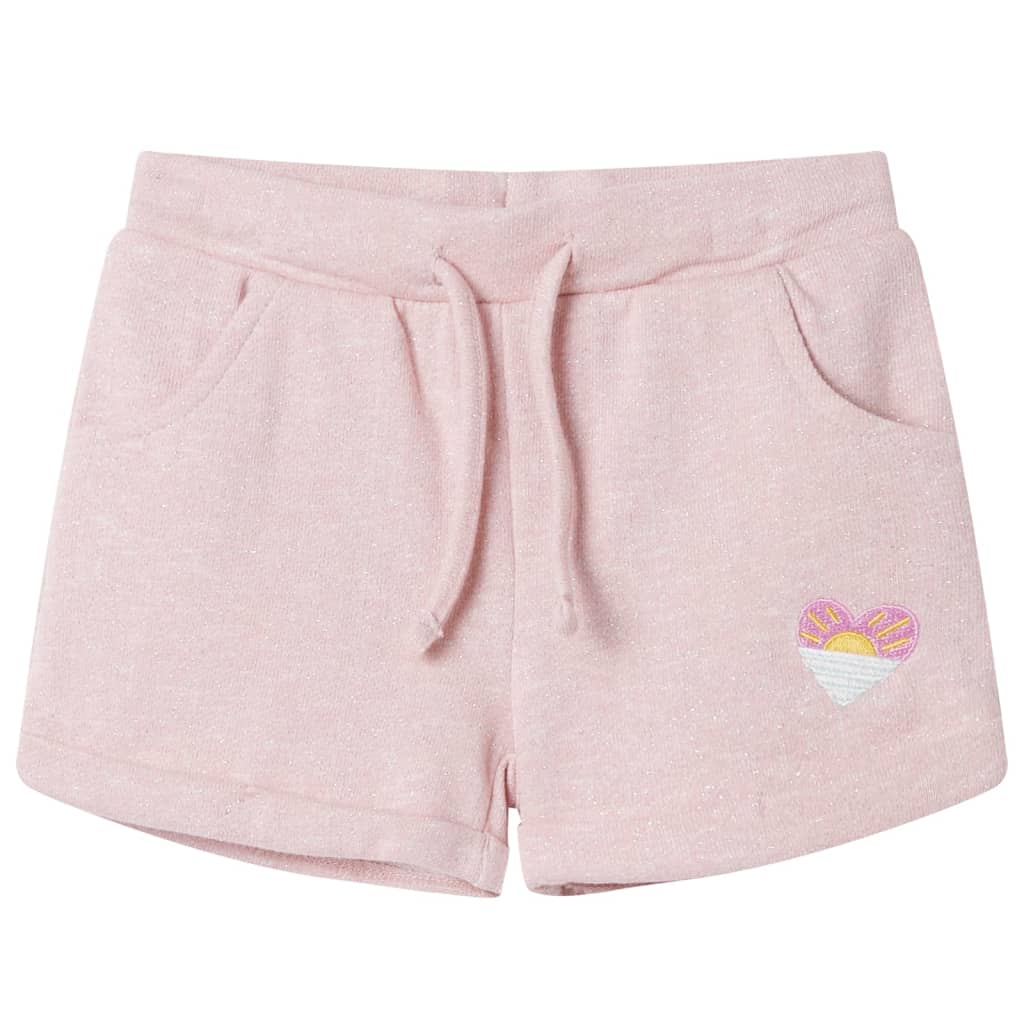 Short pour enfants vidaxl avec trekoord 128 rose clair mixte