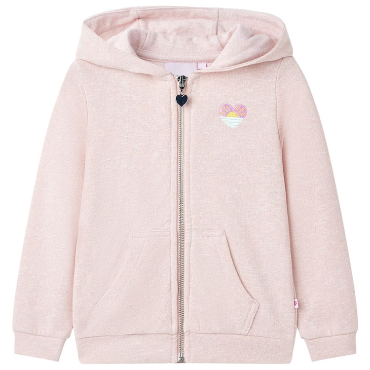 Vidaxl gilet pour enfants avec capuche et fermeture éclair 104 rose clair mixte