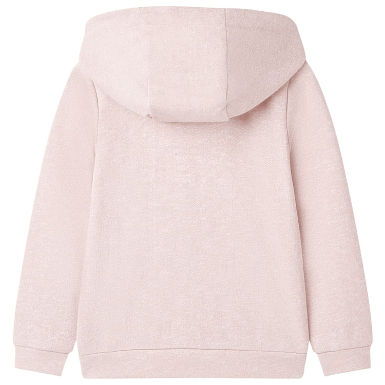 Vidaxl gilet pour enfants avec capuche et fermeture à glissière 128 rose clair mixte
