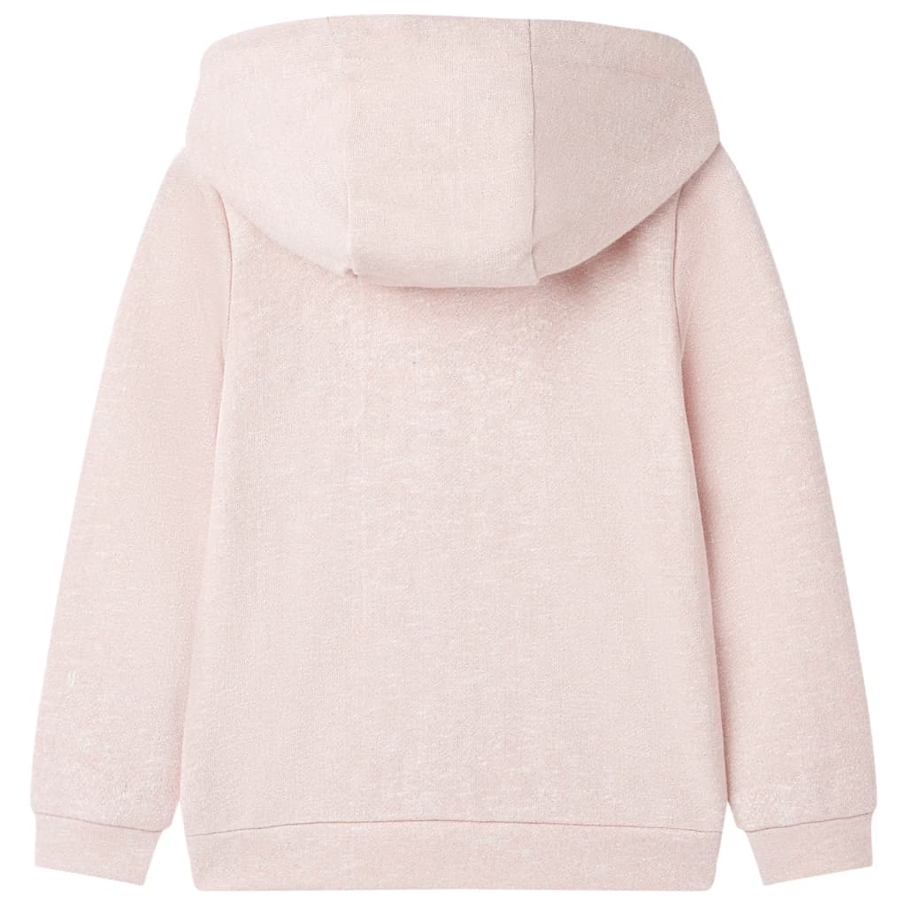 Vidaxl gilet pour enfants avec capuche et fermeture à glissière 140 rose clair mixte