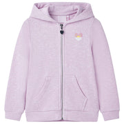 Vidaxl gilet pour enfants avec capuche et rits 116 Lila mixte - afbeelding 1