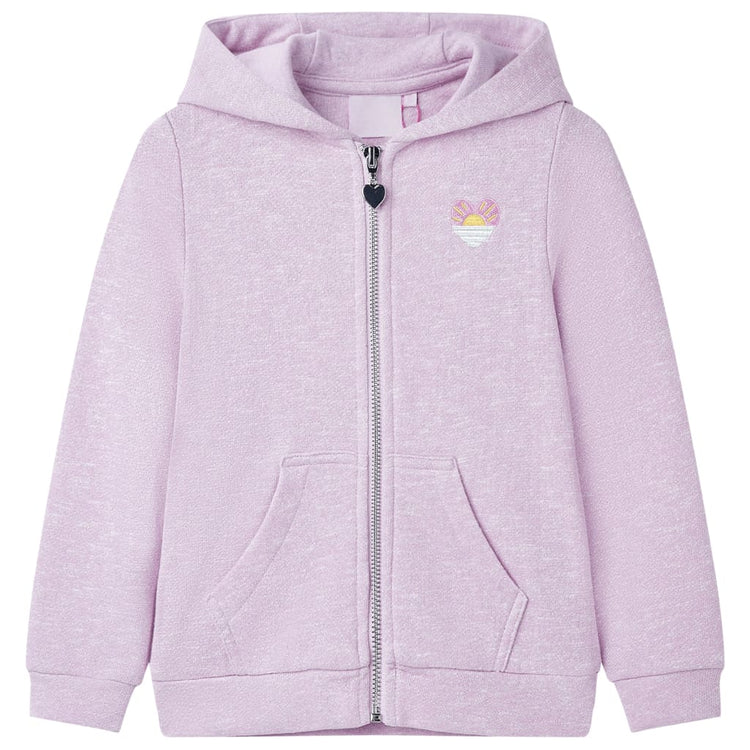 Vidaxl gilet pour enfants avec capuche et fermeture éclair 140 lilas mixte