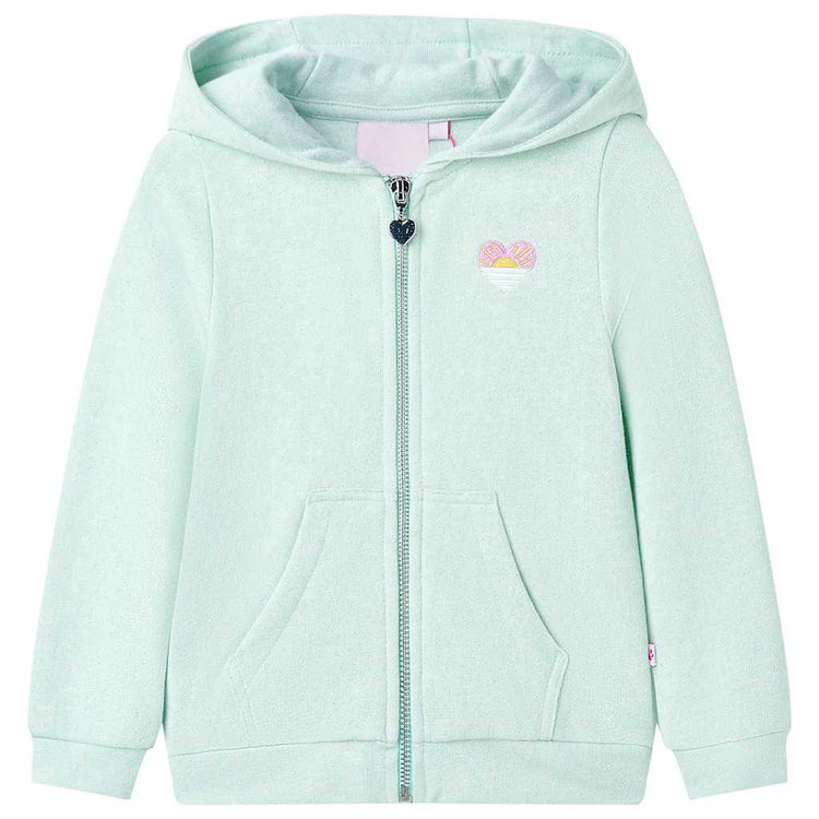Vidaxl gilet pour enfants avec capuche et fermeture à glissière 92 MILTE-LUMINE MINT