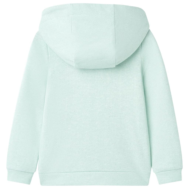 Vidaxl gilet pour enfants avec capuche et fermeture à glissière 104 mixte de menthe légère