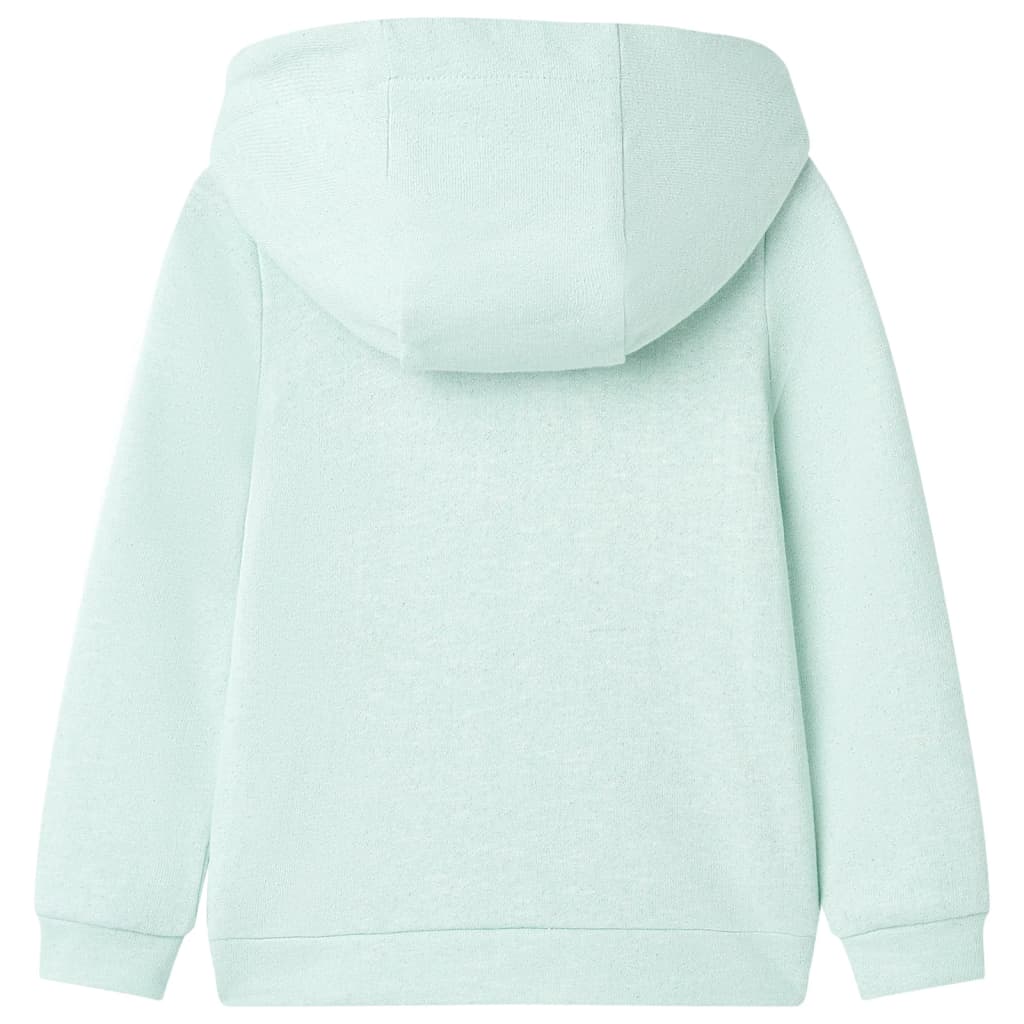 Vidaxl gilet pour enfants avec capuche et fermeture à glissière 116 mixte de menthe légère