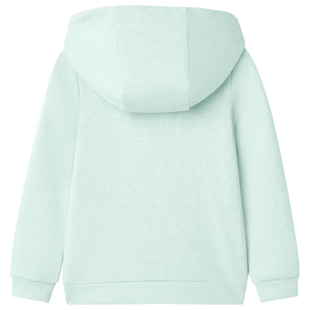 Vidaxl gilet pour enfants avec capuche et fermeture à glissière 128 mixte de menthe légère