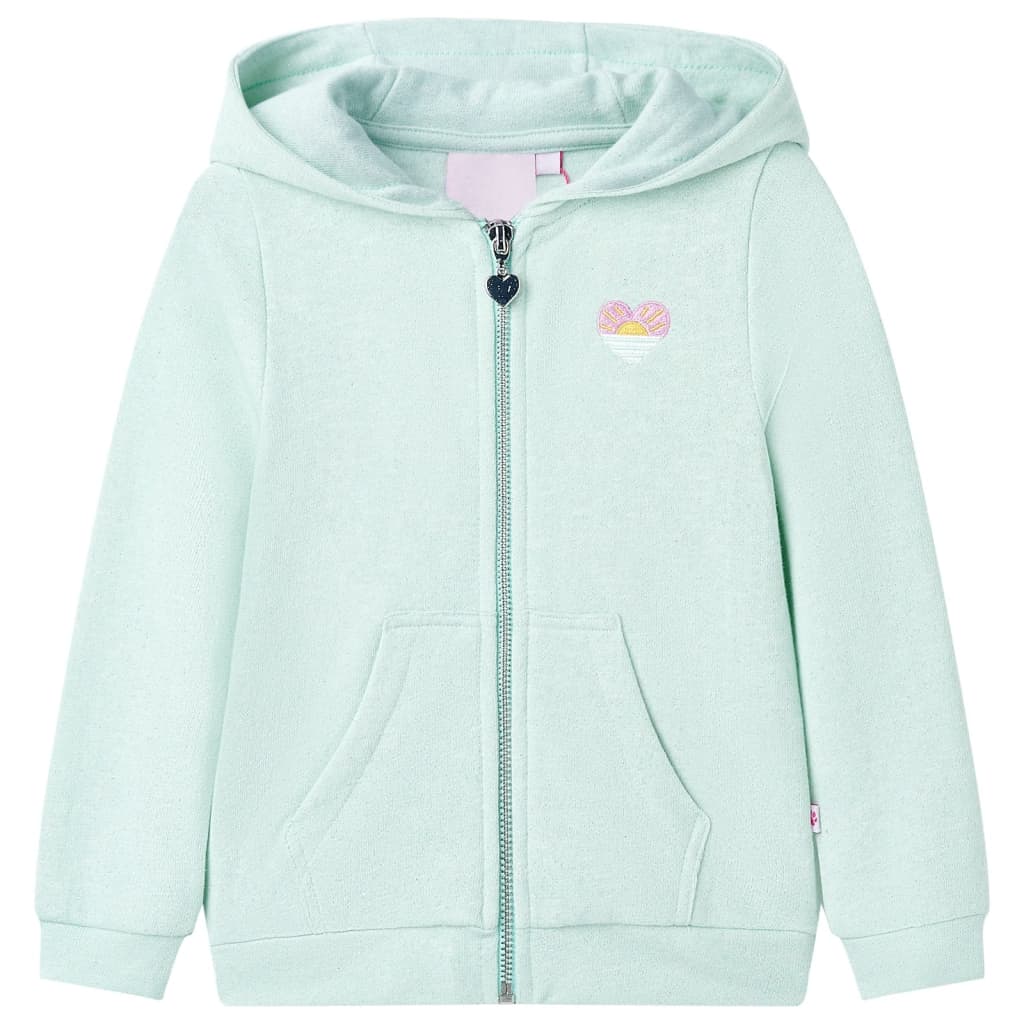 Vidaxl gilet pour enfants avec capuche et fermeture à glissière 140 MITED Light Mint