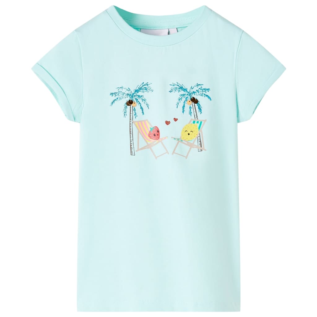 Vidaxl Child's Shirt 128 Light Sea Blue