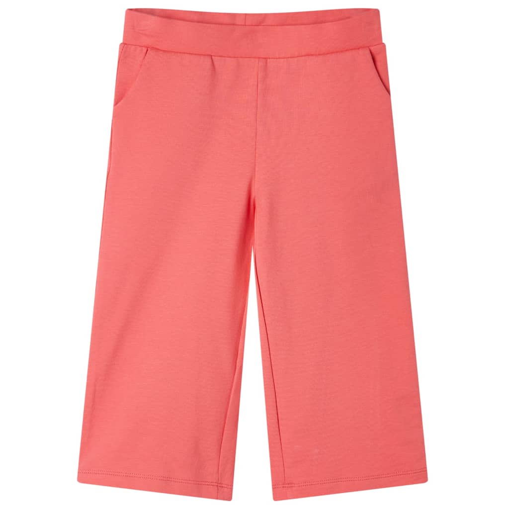 Vidaxl Pantalon pour enfants avec des jambes larges 128 Coral-Colored