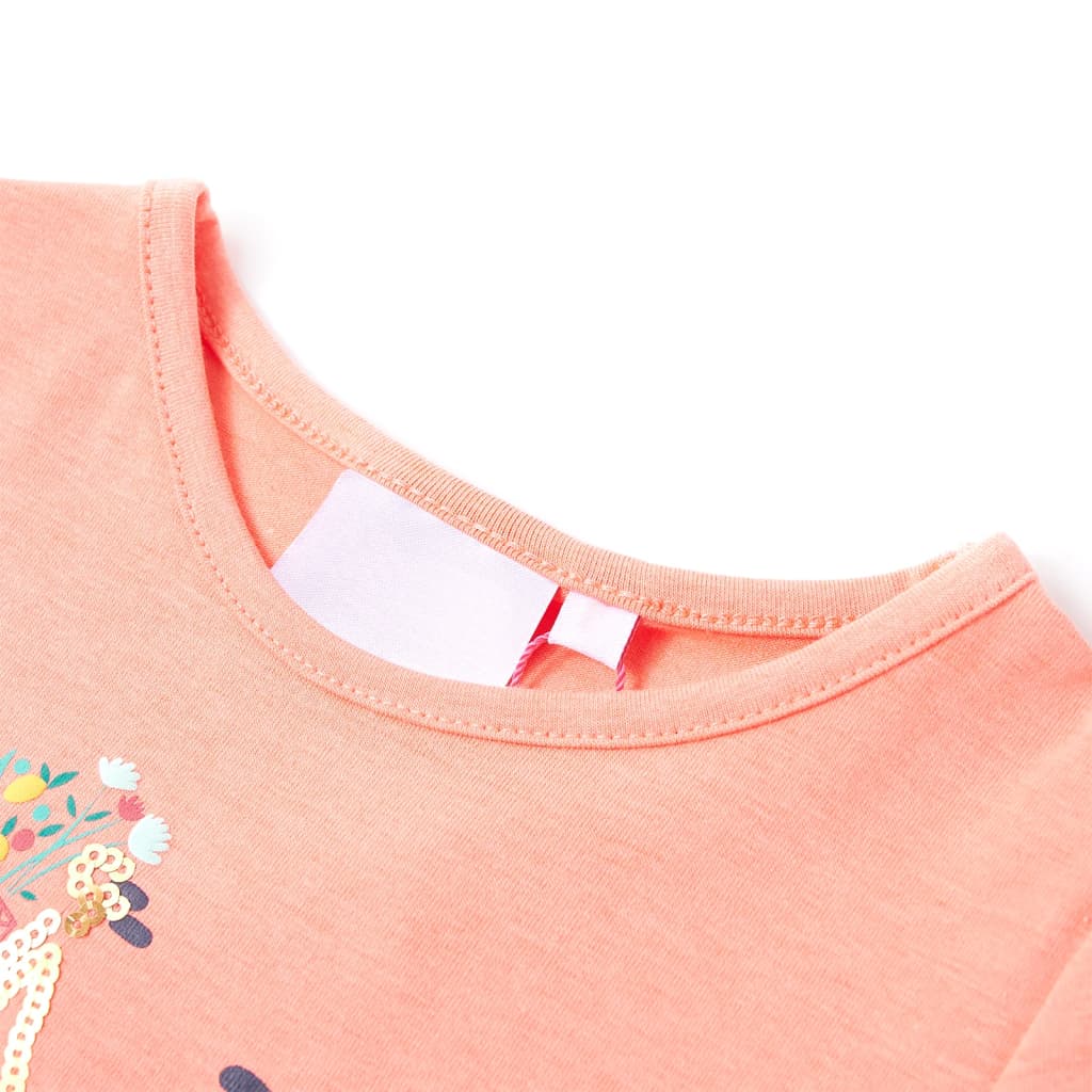 Vidaxl Child's Shirt 116 Neon Koraal