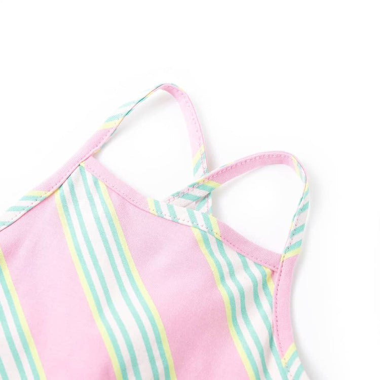 Vidaxl Robe pour enfants sans manches avec crampon 140 rose