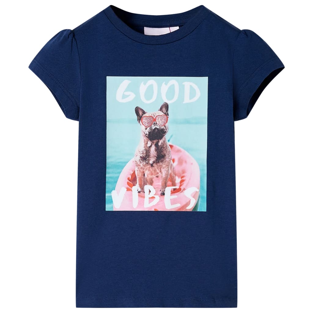 Vidaxl Child's Shirt 104 Navy Blue