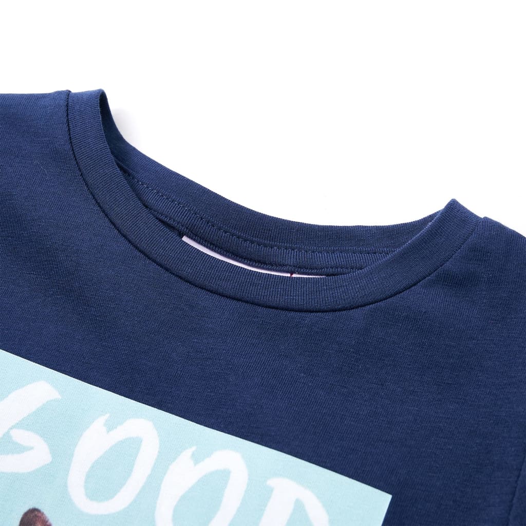 Vidaxl Child's Shirt 128 Navy Blue