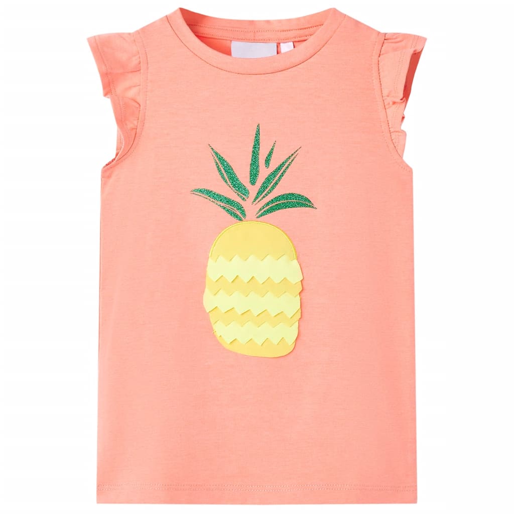Vidaxl Child's Shirt 92 Neonkoraal