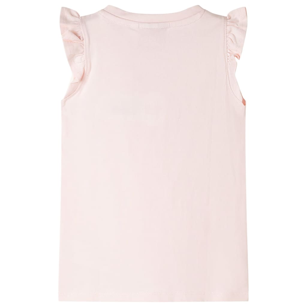 Vidaxl Child's Shirt avec des volants sur les manches 92 rose doux