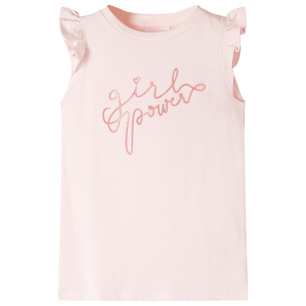 Vidaxl Child's Shirt avec volants sur les manches 104 rose doux