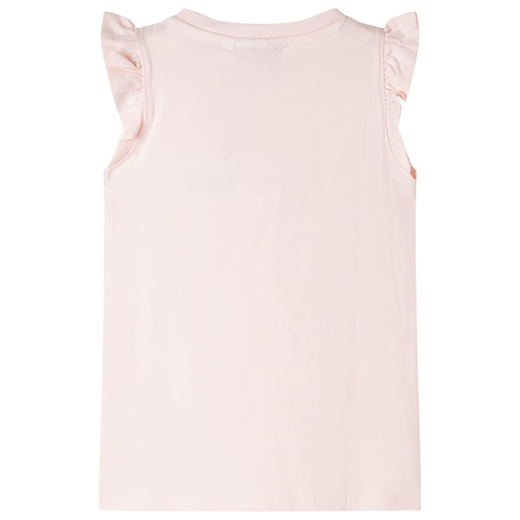 Vidaxl Child's Shirt avec volants sur les manches 104 rose doux