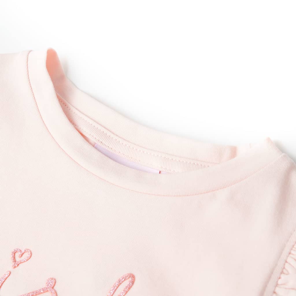 Vidaxl Child's Shirt avec volants sur les manches 104 rose doux