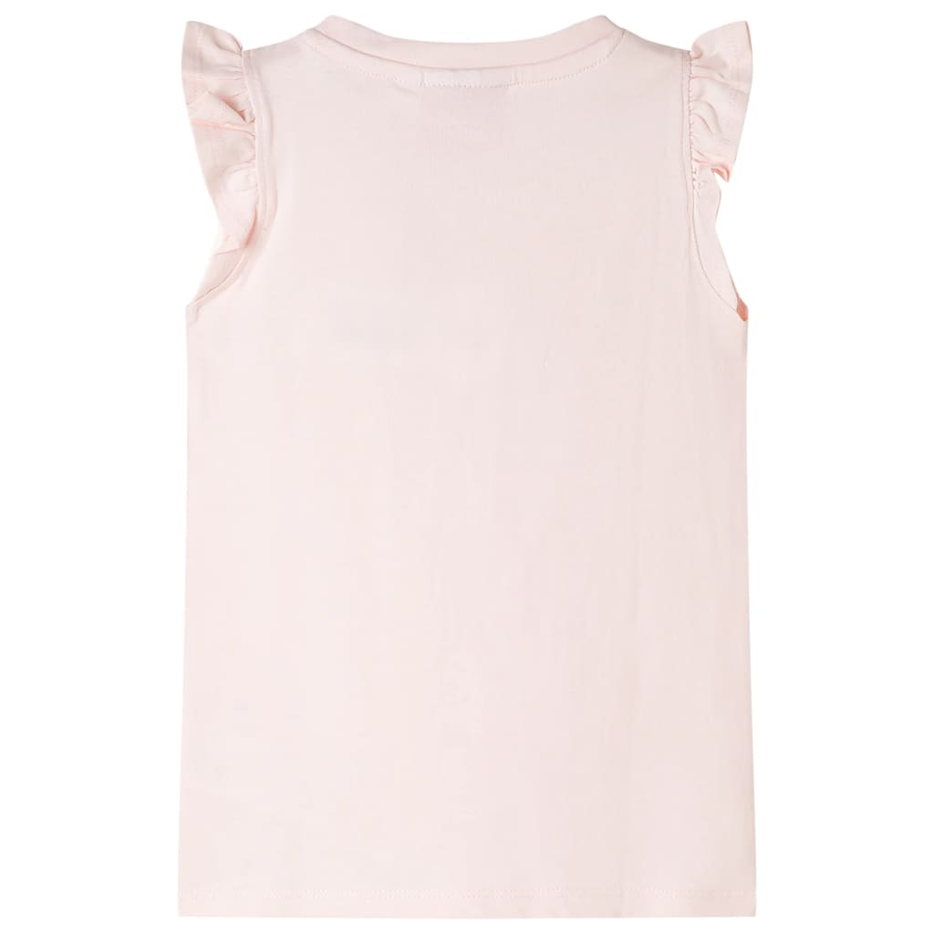 Vidaxl Child's Shirt avec des volants sur les manches 128 rose doux