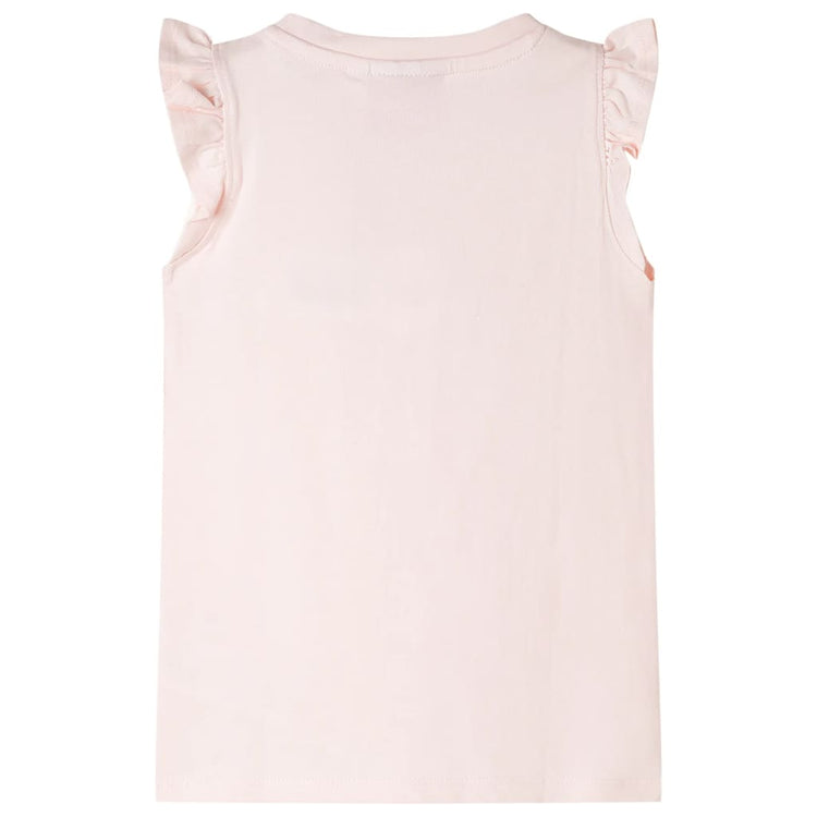 Vidaxl Child's Shirt avec des volants sur les manches 128 rose doux
