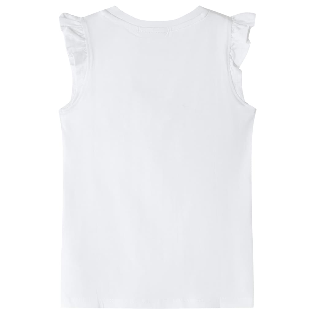 Vidaxl Children's Shirt with Ruffles sur les manches 104 ECRU
