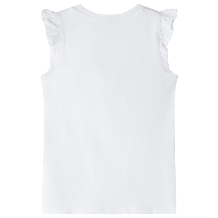 Vidaxl Children's Shirt with Ruffles sur les manches 104 ECRU