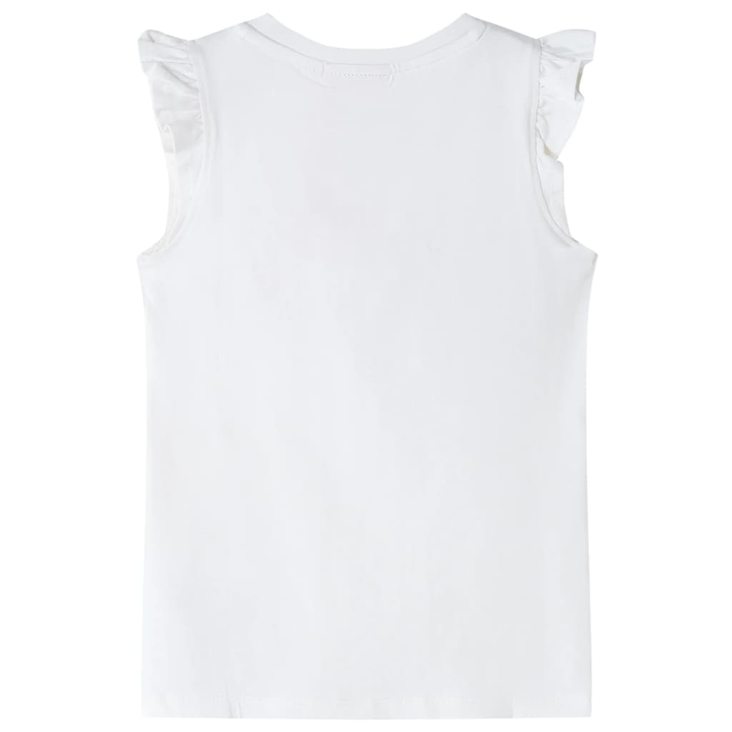 Vidaxl Child's Shirt avec des volants sur les manches 128 ECRU